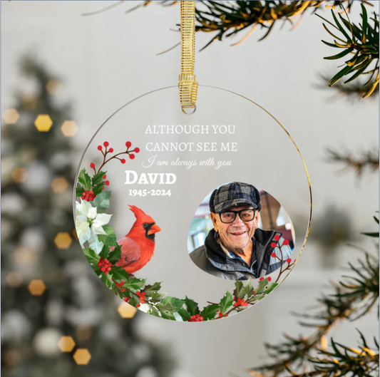 Always With You Personalized Photo Ornament