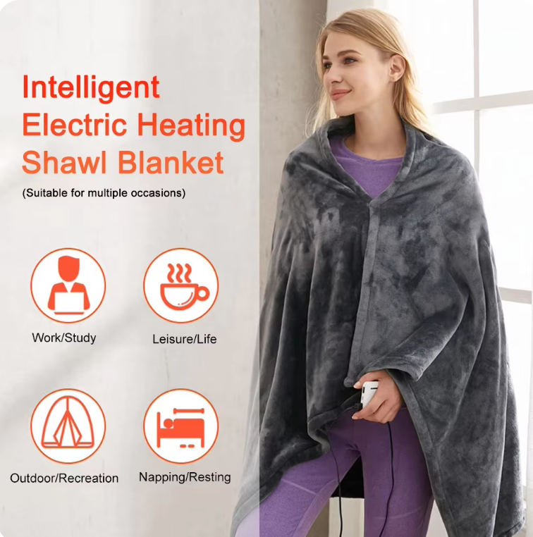 WarmHaven™ Heated USB Blanket Shawl