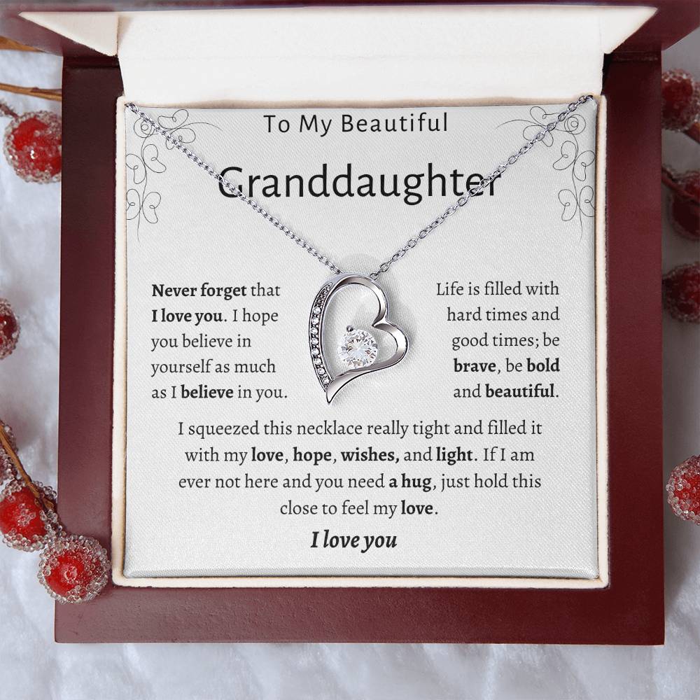 To My Beautiful Granddaughter | Forever Love Necklace