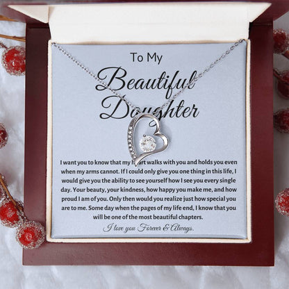 To My Beautiful Daughter | Forever Love Necklace