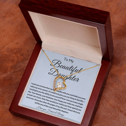 To My Beautiful Daughter | Forever Love Necklace