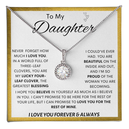 To My Daughter | Lucky Clover Eternal Hope Necklace