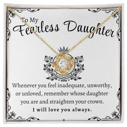 To My Fearless Daughter | Love Knot Necklace