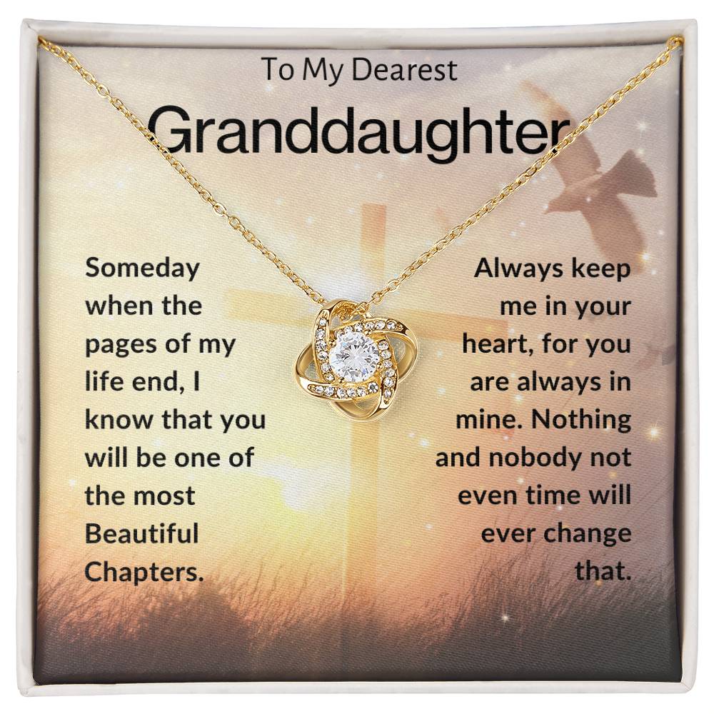 To My Dearest Granddaughter | Love knot Necklace