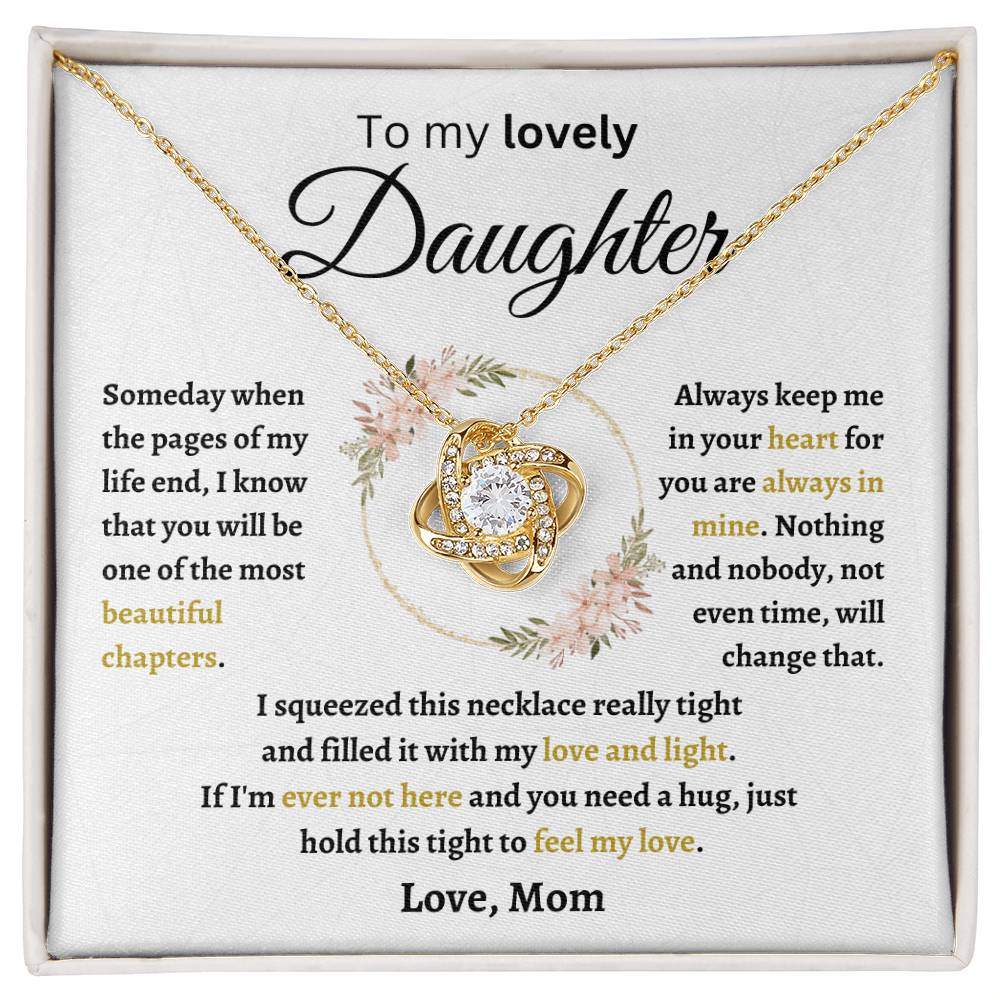 To My Lovely Daughter | Love Knot Necklace