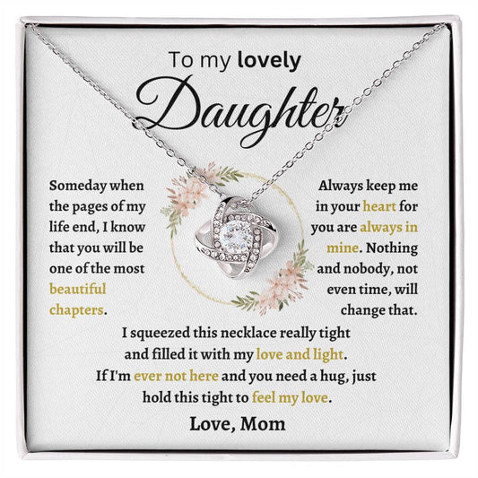 To My Lovely Daughter | Love Knot Necklace