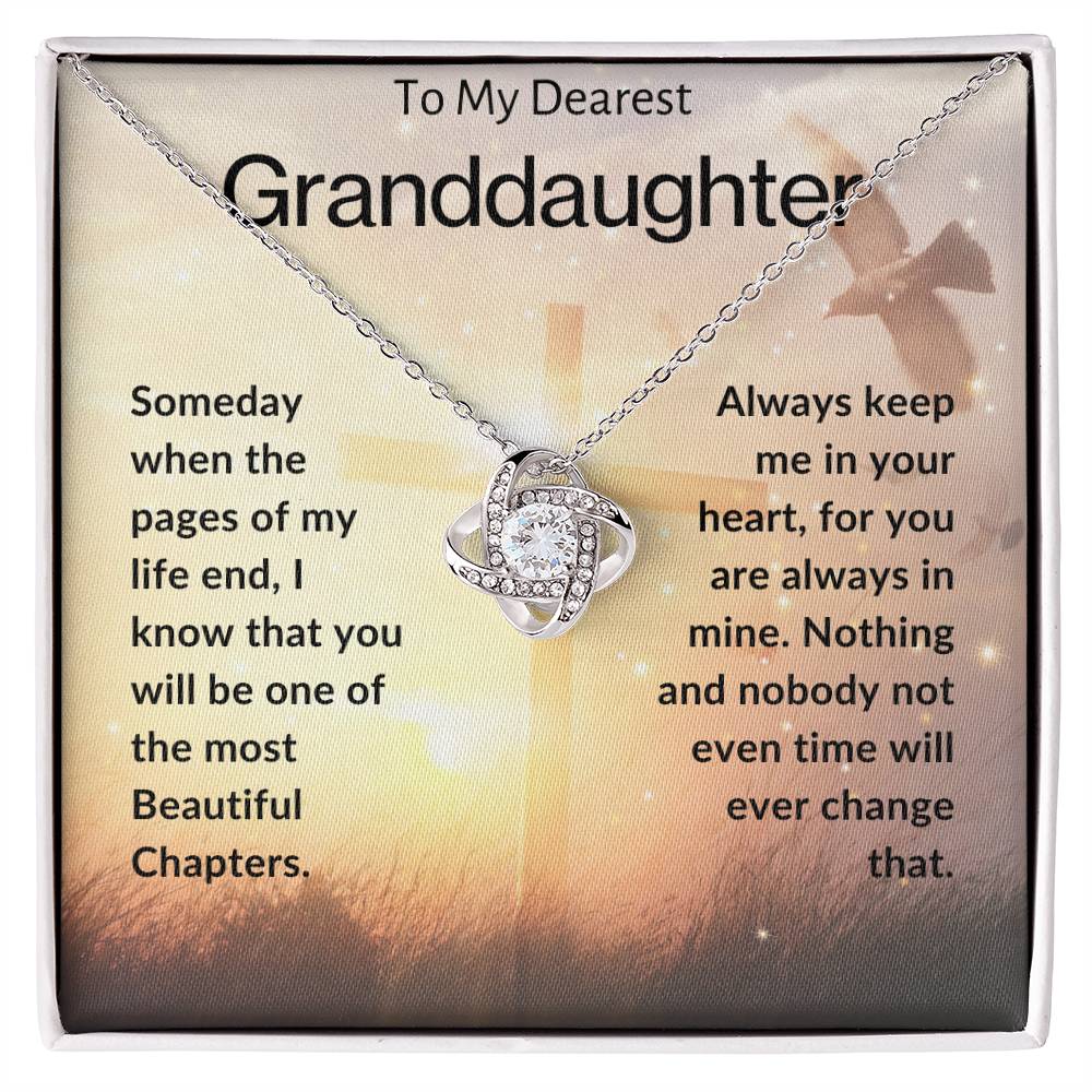 To My Dearest Granddaughter | Love knot Necklace