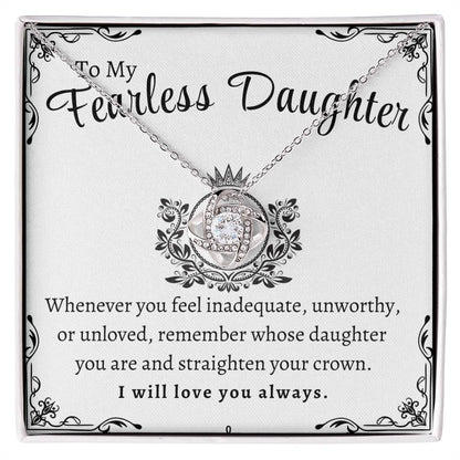 To My Fearless Daughter | Love Knot Necklace