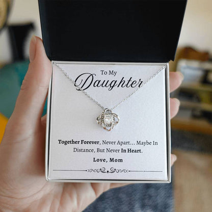 To My Daughter | Together Forever Love Knot Necklace