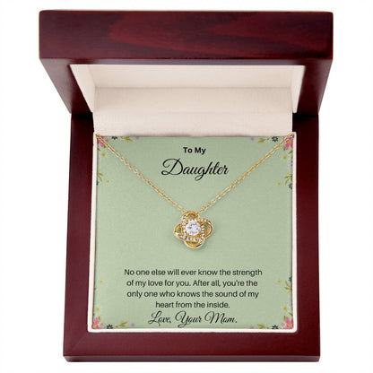 To My Daughter from Mom | Love Knot Necklace