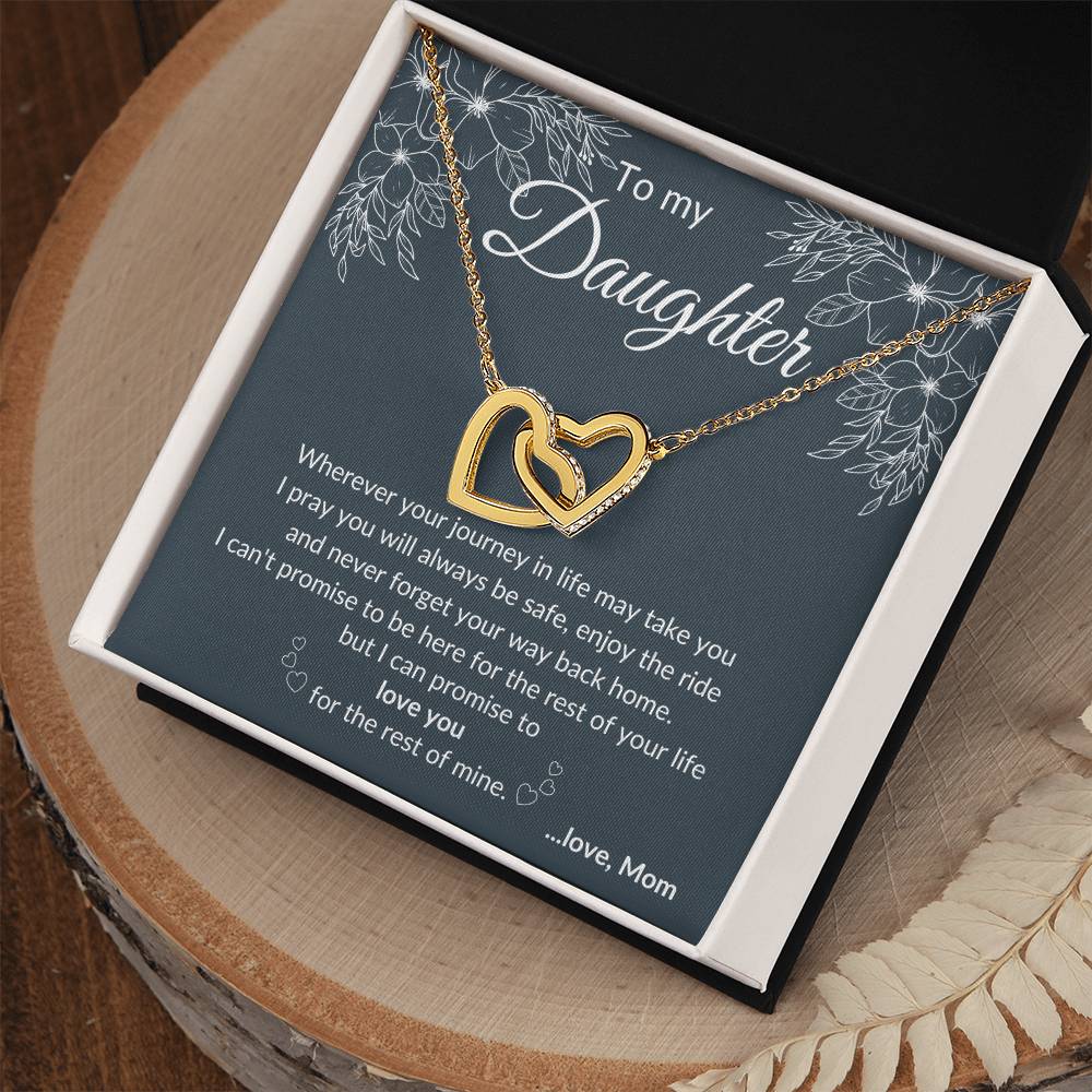 To My Daughter | Journey Interlocking Hearts Necklace