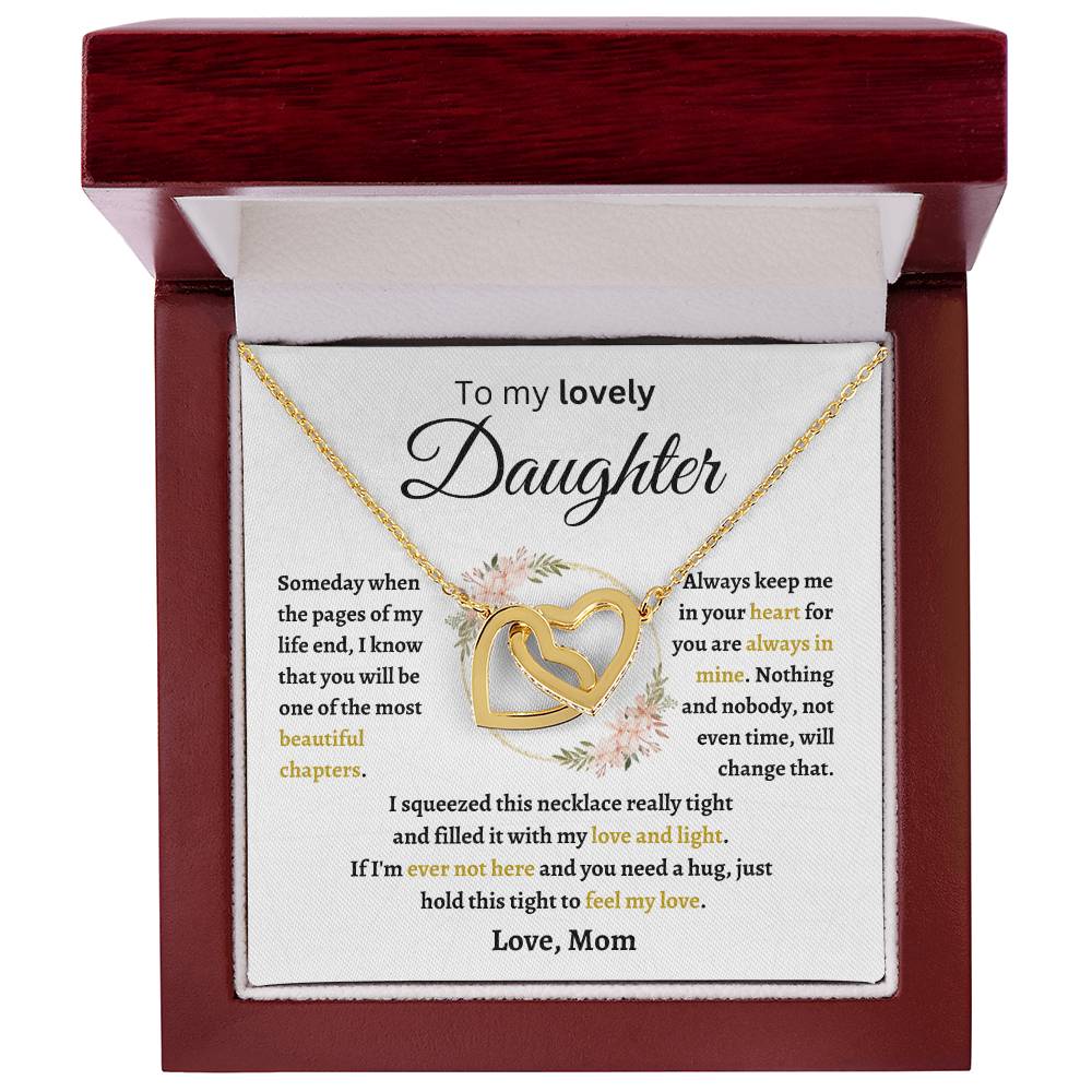 To My Lovely Daughter | Interlocking Hearts Necklace