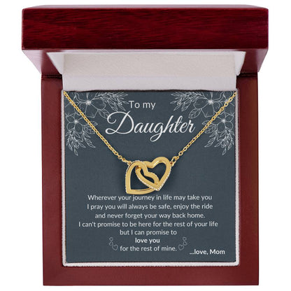 To My Daughter | Journey Interlocking Hearts Necklace