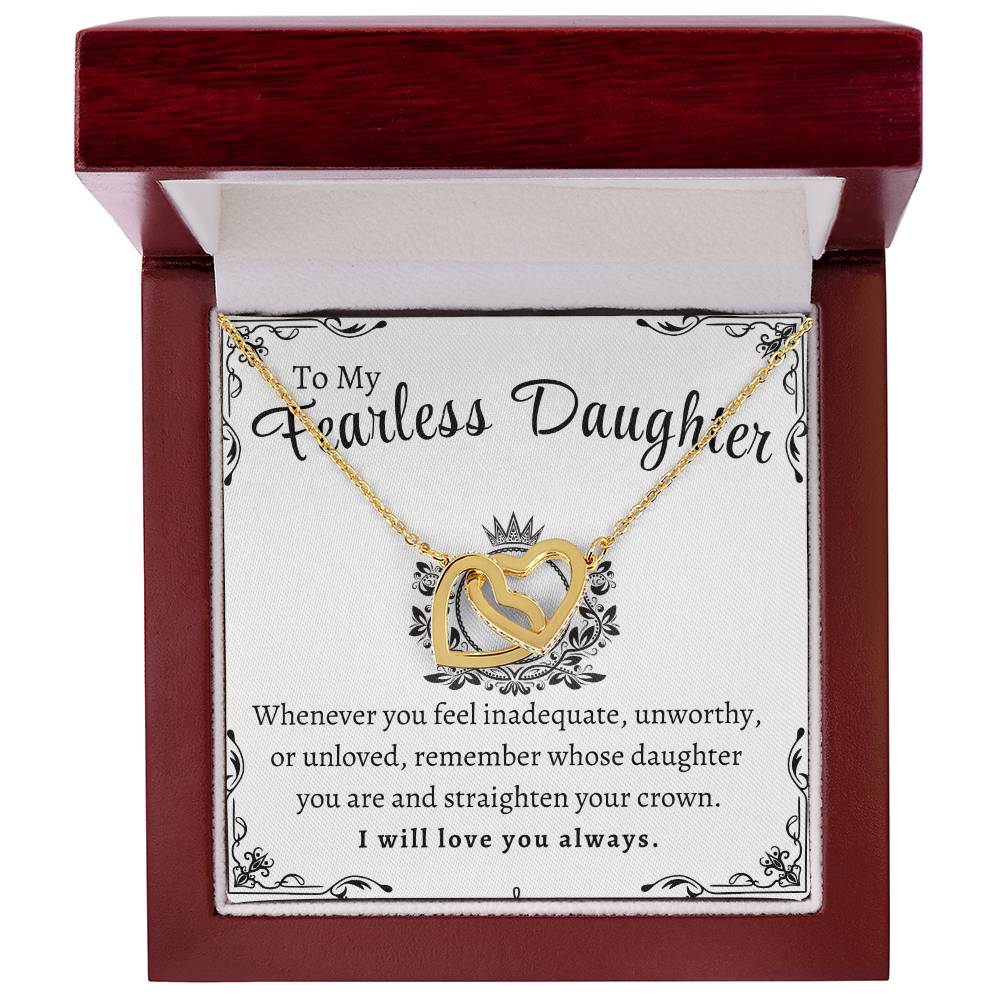 To My Fearless Daughter | Interlocking Hearts Necklace