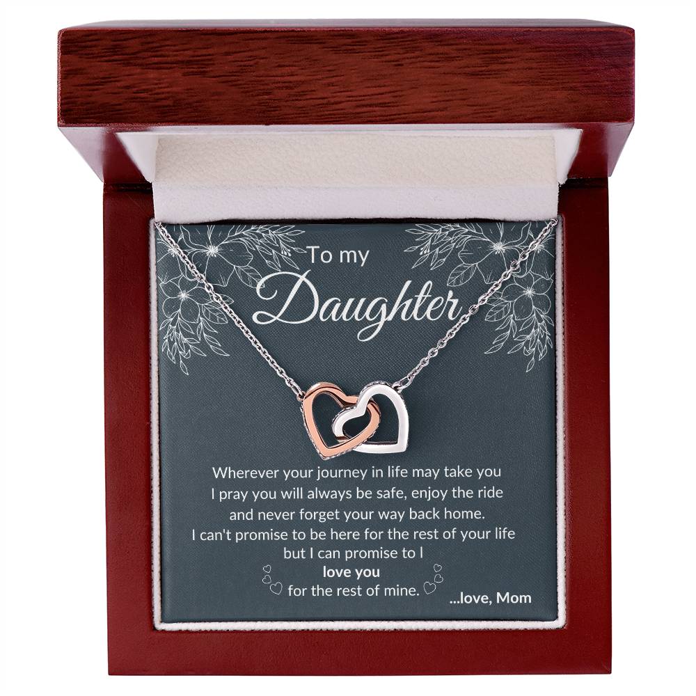 To My Daughter | Journey Interlocking Hearts Necklace