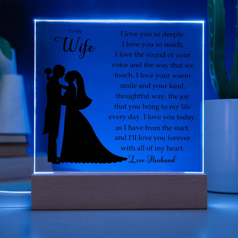 To My Wife | Square Acrylic Plaque