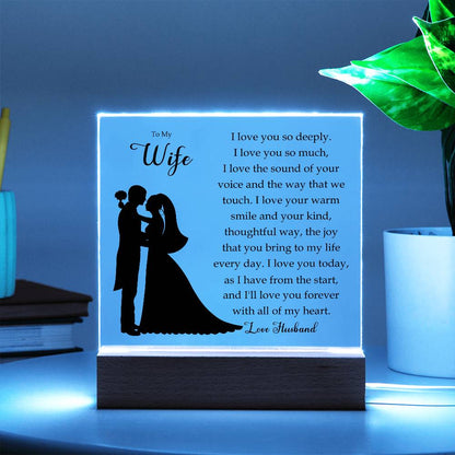 To My Wife | Square Acrylic Plaque