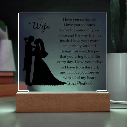 To My Wife | Square Acrylic Plaque