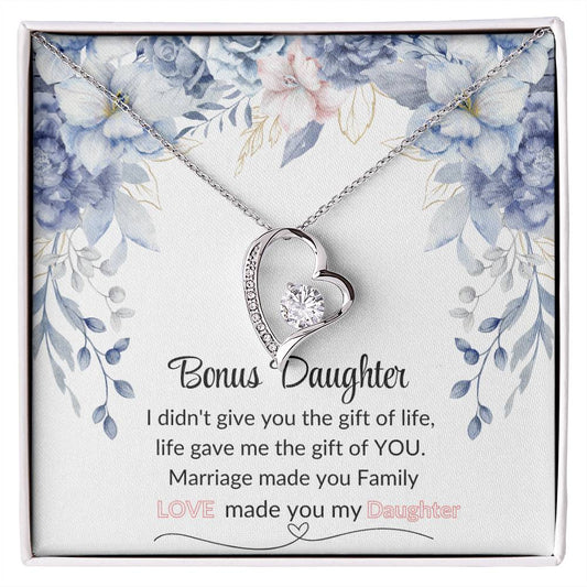 Bonus Daughter | Blue Flower Forever Love Necklace