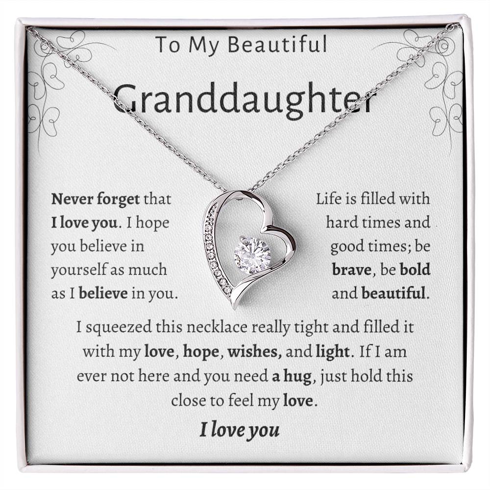 To My Beautiful Granddaughter | Forever Love Necklace