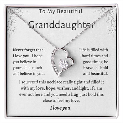 To My Beautiful Granddaughter | Forever Love Necklace