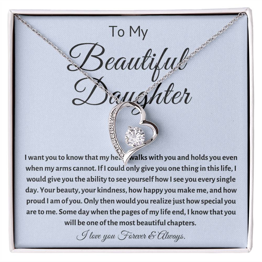 To My Beautiful Daughter | Forever Love Necklace