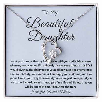 To My Beautiful Daughter | Forever Love Necklace