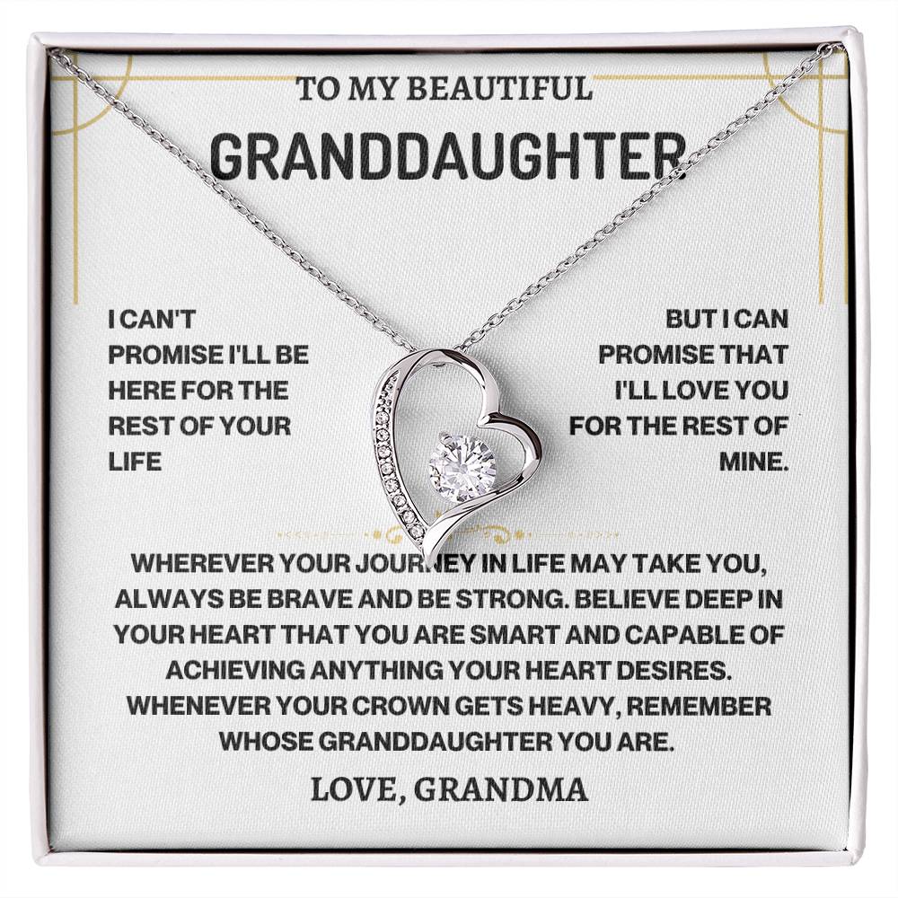 To My Beautiful Granddaughter | Journey Forever Love Necklace