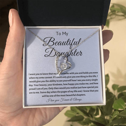 To My Beautiful Daughter | Forever Love Necklace