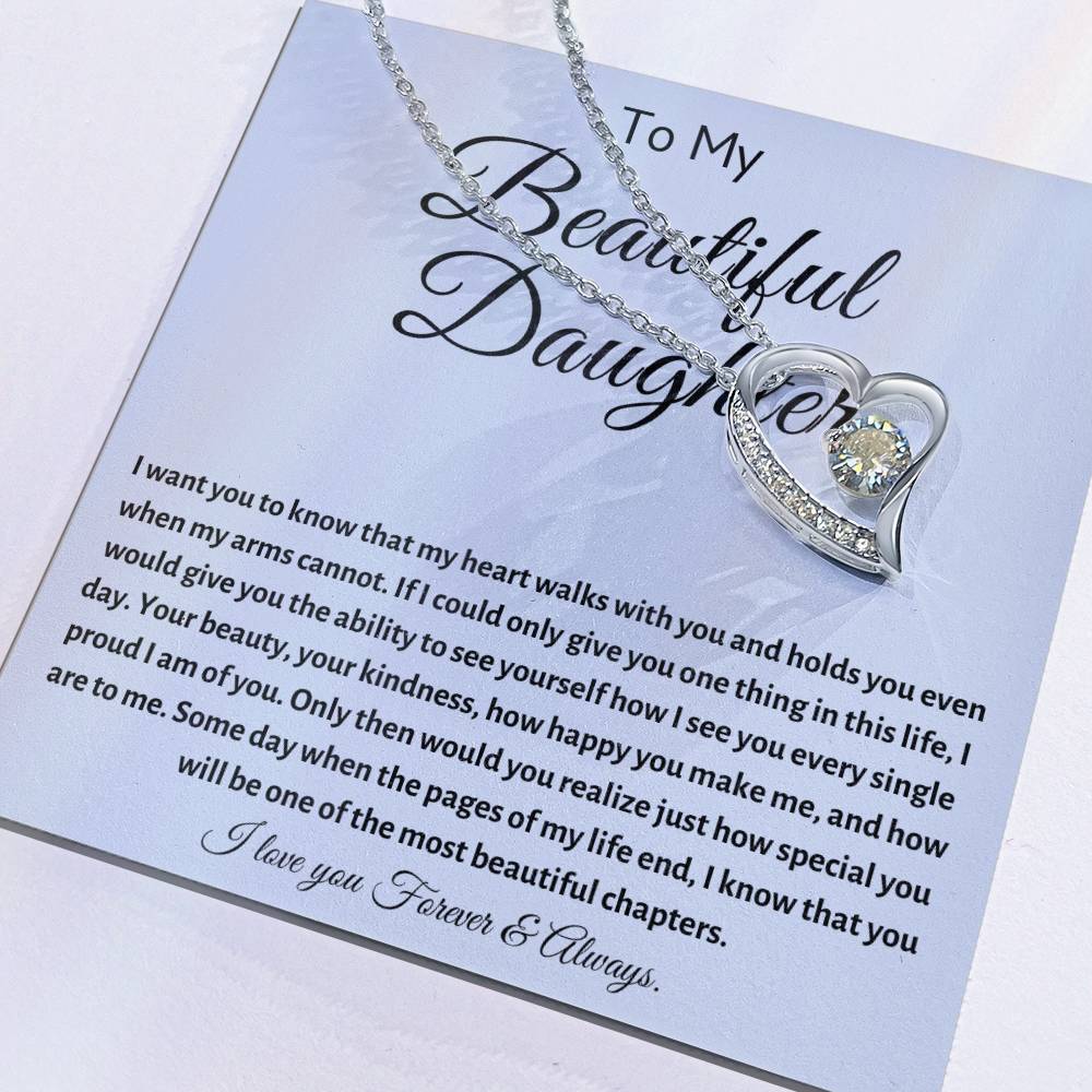 To My Beautiful Daughter | Forever Love Necklace