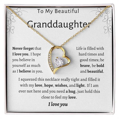 To My Beautiful Granddaughter | Forever Love Necklace