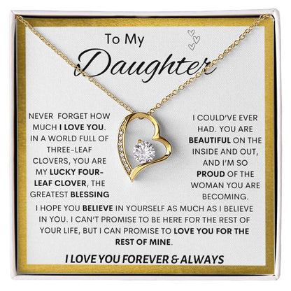 To My Daughter | Lucky Clover Forever Love Necklace