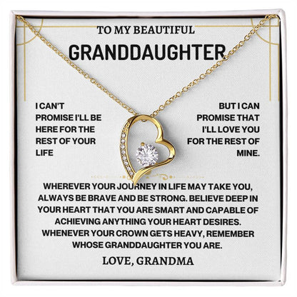 To My Beautiful Granddaughter | Journey Forever Love Necklace