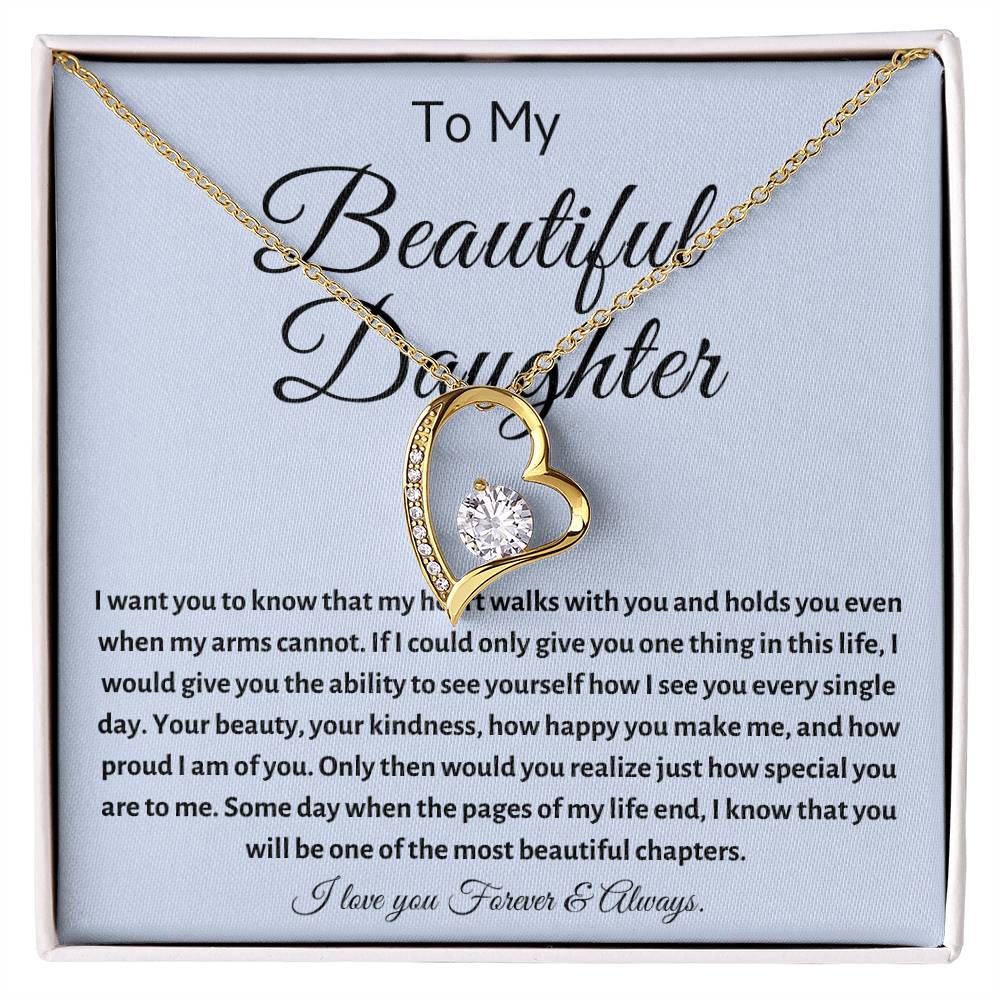 To My Beautiful Daughter | Forever Love Necklace