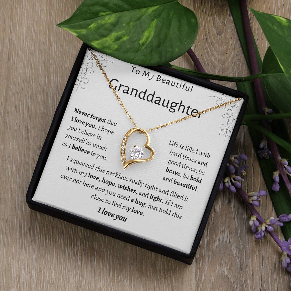 To My Beautiful Granddaughter | Forever Love Necklace