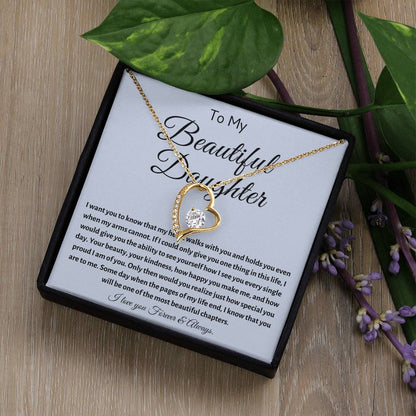 To My Beautiful Daughter | Forever Love Necklace