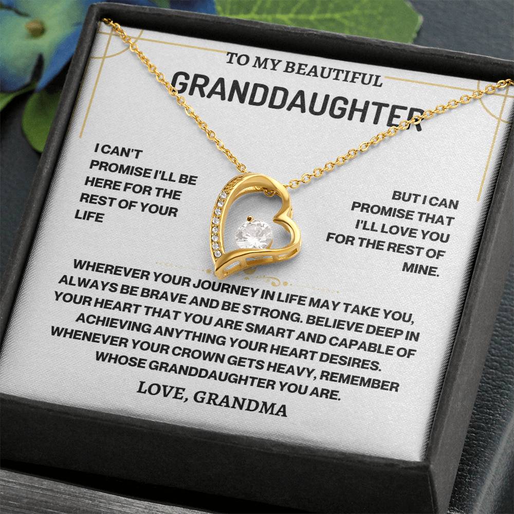 To My Beautiful Granddaughter | Journey Forever Love Necklace