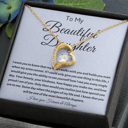 To My Beautiful Daughter | Forever Love Necklace