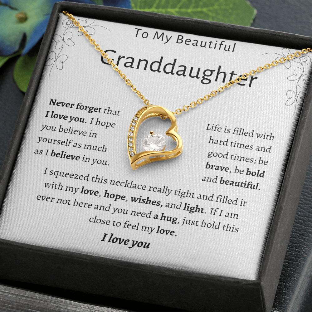 To My Beautiful Granddaughter | Forever Love Necklace