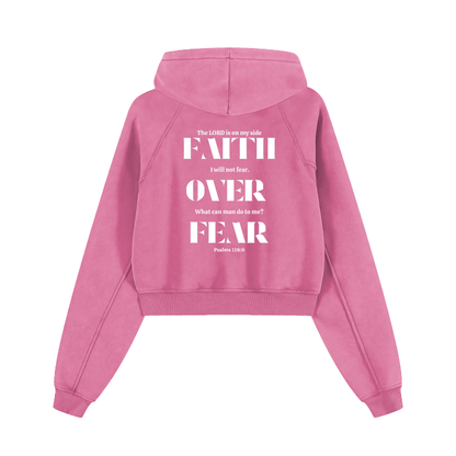 Faith Over Fear Cropped Hoodie