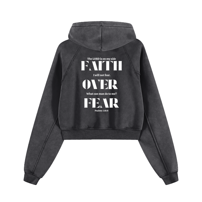 Faith Over Fear Cropped Hoodie