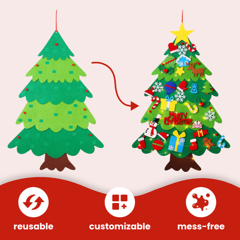 FeltFest™ Toddler-Friendly Felt Christmas Tree